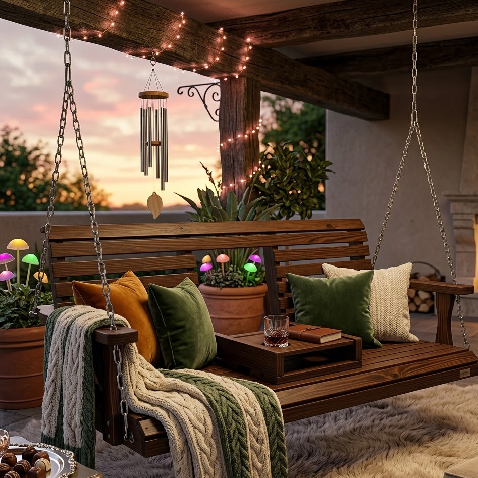 Garden Bench with Armrests